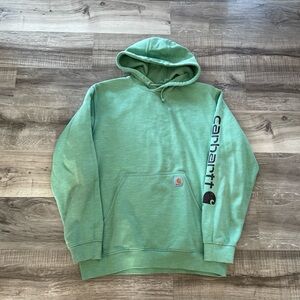 Carhartt mint Green Hooded Pullover Sweatshirt